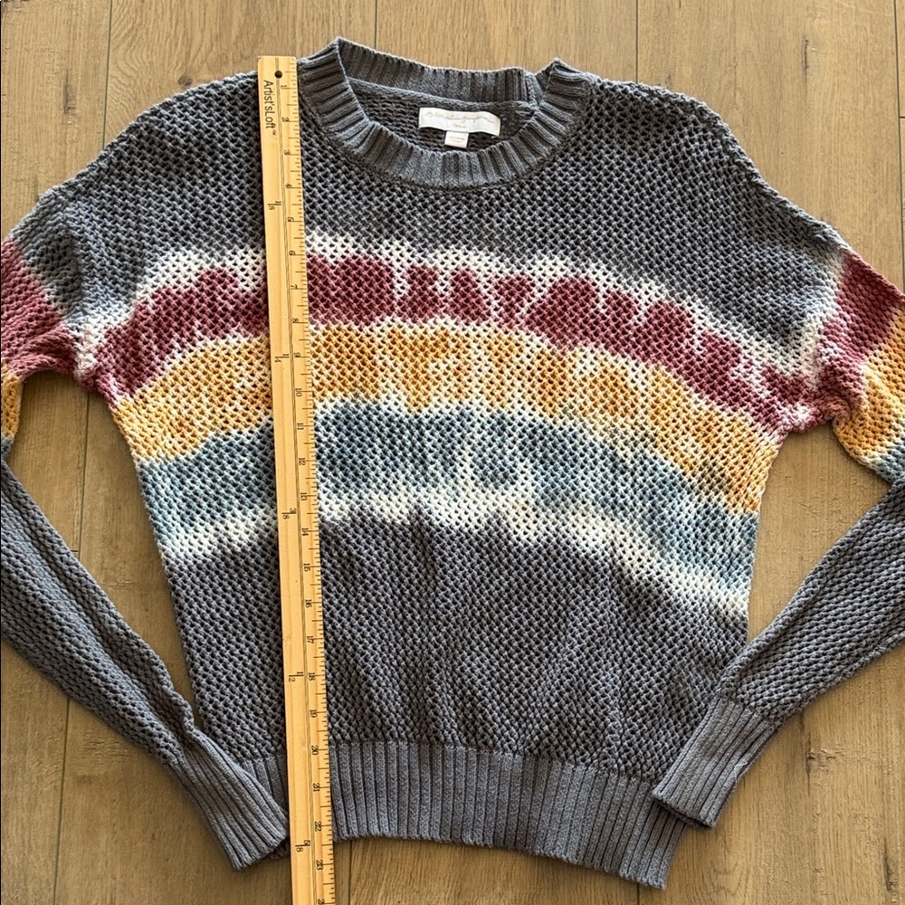 Spiritual Gangster Women's Do With Love Open Knit Multicolor Sweater Size S Boho - Picture 12 of 13